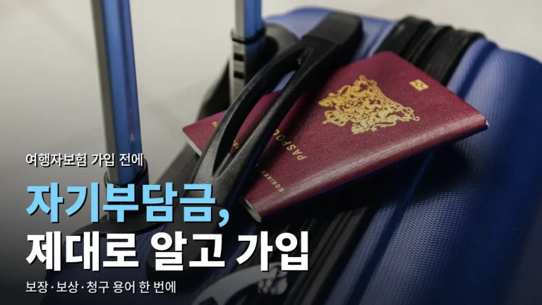 여행자보험 약관 용어 풀이 - 자기부담금·휴대품 손해·면책 사항 뜻